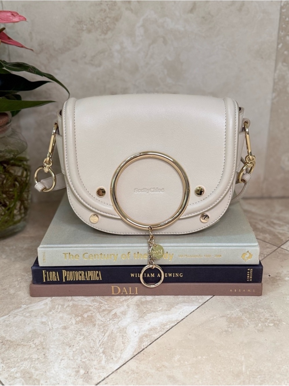 See by Chloé Mara Bag
Cream Leather Shoulder
Signature
Ring Hardware NWOT